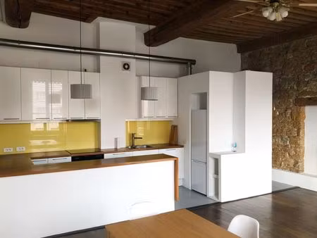 appartement canut meublé – croix-rousse  lyon 4e – 77 m²