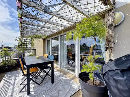 exclusivité - tours chevalerie -superbe appartement duplex 4 pièces avec 3 terrasses et st