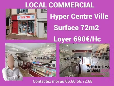 location commerce dreux 28100 72m²