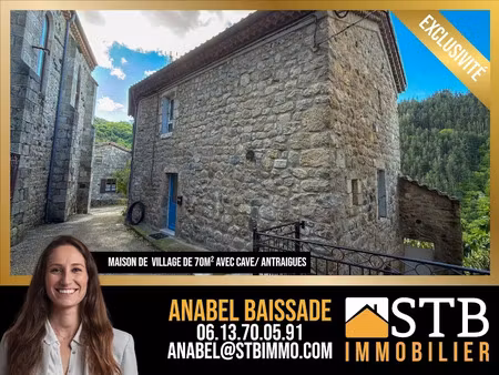 vente maison 3 pièces 70 m² à vallées-d'antraigues-asperjoc (07530)  98 000 €