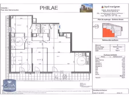 appartement à louer 4 pièces 90.48 m² - tours (37) - 1 180€
