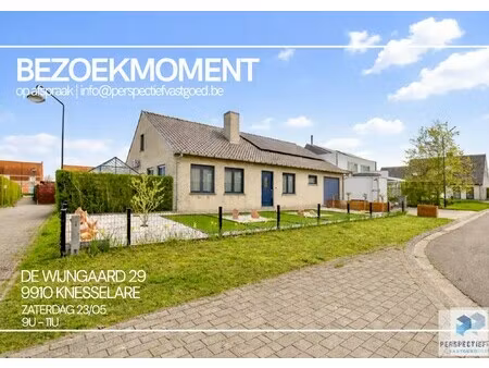 bezoekmoment zaterdag 23/05 van 9u tot 11u | uitstekend gelegen gelijkvloerse woning