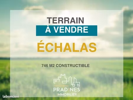 terrain 746 m² échalas