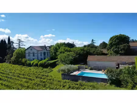 batisse en pierre avec gites et terrain constructible