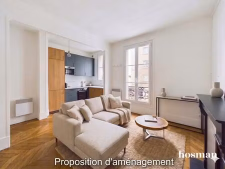 lumineux et traversant ! appartement 2 pièces de 30 m² avec cave - métro commerce - rue de