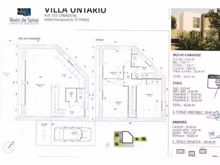 location maison 4 pièces 95m² franqueville st pierre 76520