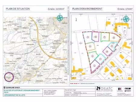 vente terrain à agy (14400) : à vendre / 624m² agy