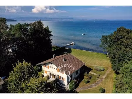 sciez-sur-léman - propriété pieds dans l'eau - parc de 2 488 m² - ponton - 6 chambres