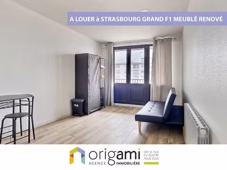neudorf - beau f1 meublé avec balcon