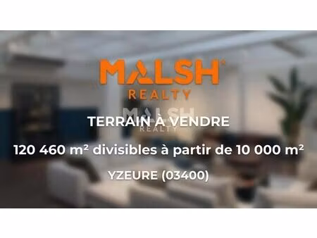 vente terrain yzeure 03400 10000m² à 120460m²