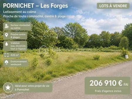 vente terrain à pornichet ermur-les forges (44380) : à vendre / 420m² pornichet ermur-les 