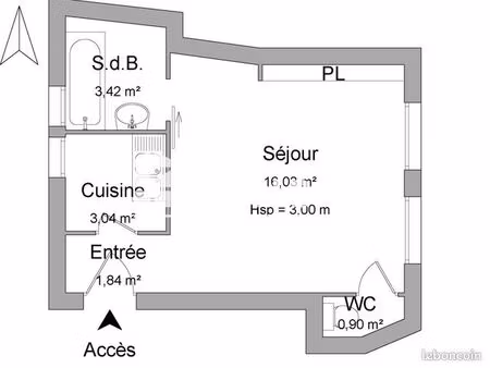 appartement 1 pièce 25 m²