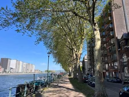 quai godefroid-kurth : appart 3 ch avec terrasse vue meuse
