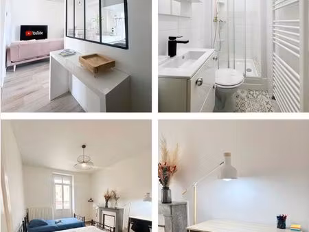 meublé - quartier gare - appartement 3 pièces rénové - disponible au 15 mai