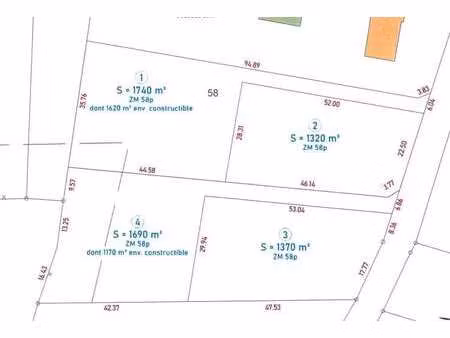 vente terrain à saint-gravé (56220) : à vendre / 1370m² saint-gravé