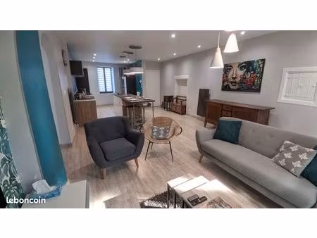 appartement location meublée 3 pièces 90m² avec jardin privatif et cave entièrement rénové