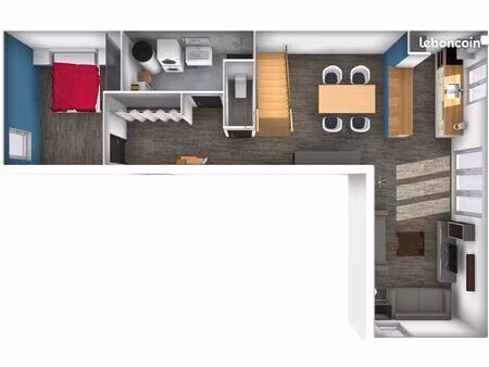 f4 en duplex avec terrain