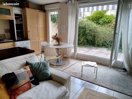 t2 meublé  ensoleillé  très calme  ré de jardin  près valmy