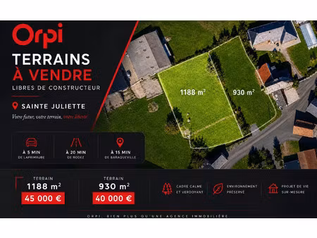 terrain sainte-juliette-sur-viaur m² t- à vendre  45 000 €