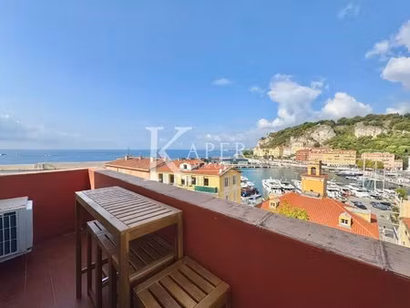 location meublée 10 mois – nice le port – 2p 48m² avec terrasse et vue mer panoramique