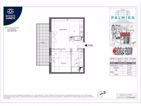 location appartement 2 pièces aux sorinières (44840) : à louer 2 pièces / 41m² les soriniè