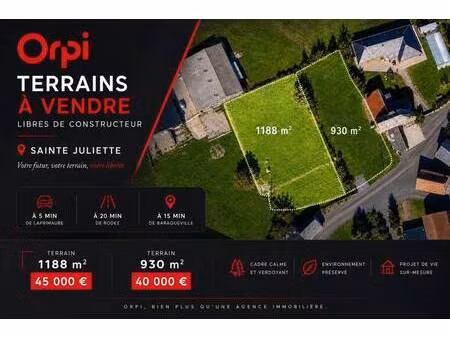 terrain constructible à vendre