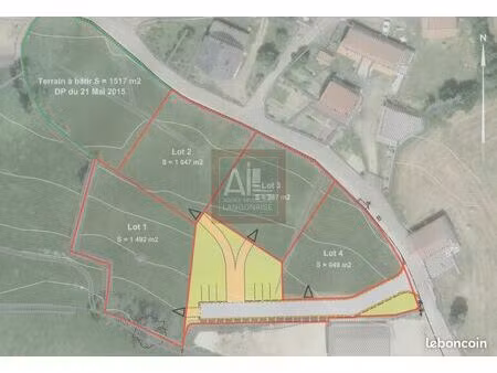 terrain 1492 m² grandrieu