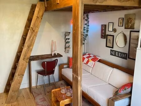 studio meublé avec mezzanine – vue jardin – centre d’amiens