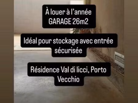 garage 26 m2 à l’annee