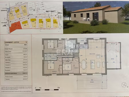 a vendre poggio mezzana maison neuve t4+ terrain 826.21m²