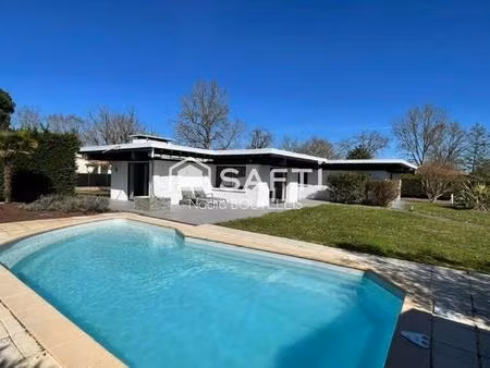 maison d'architecte plain-pied 152 m² - parcelle 1551 m² - piscine chauffée - sans vis-à-v