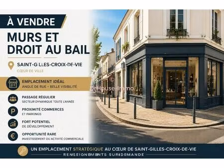 à vendre à saint-gilles-croix-de-vie ( 85800 )   emplacement idéal en cœur de ville : murs