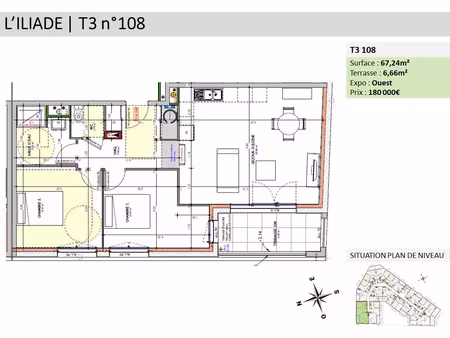 vente appartement 3 pièces 67 m² luc-la-primaube (12450)