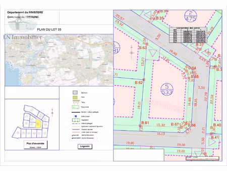 achat terrain 533m² tregunc 29910