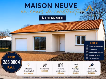 vente maison 4 pièces 105.71 m² à vichy (03200)  265 000 €
