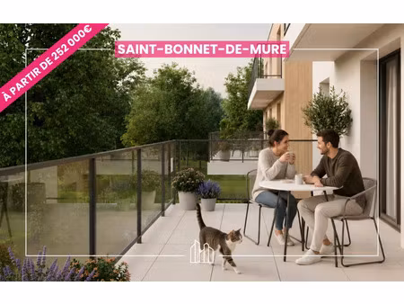 vente appartement neuf 3 pièces 62m2 saint-bonnet-de-mure - 291000 € - surface privée
