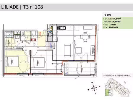 vente appartement la primaube 12450 - - surface privée