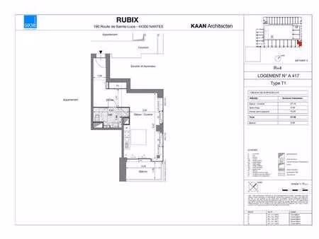 location appartement t1 à nantes doulon - vieux doulon (44000) : à louer t1 / 38m² nantes 