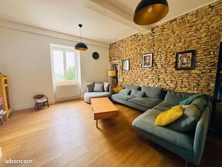 proche lyon • duplex 144 m² • 6 chambres • jardin privatif • charme ancien