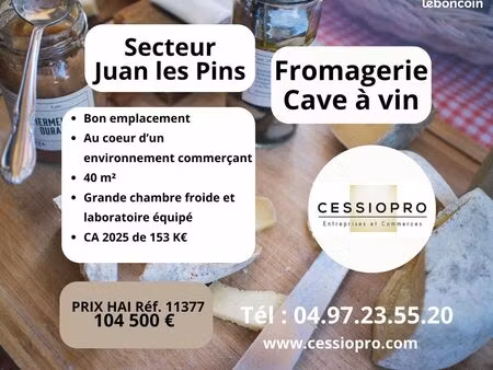 fromagerie 40 m² juan les pins