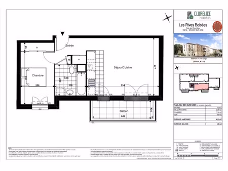 vente appartement 2 pièces 43.3 m² à eragny sur oise (95610)  199 000 €