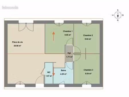 maison 4 pièces 77 m²