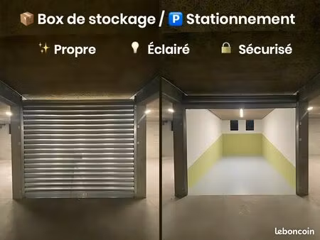 local de stockage / parking sécurisé – villeurbanne léon blum / pôle pixel – 12 m² env