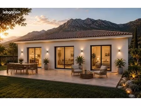 maison plain-pied 90 m² terrain 800 m² alata
