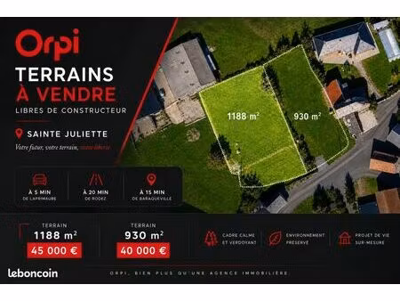 terrain 1 188 m² sainte juliette sur viaur