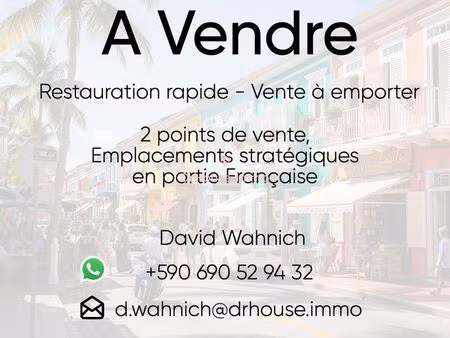 fonds de commerce  restauration 93 m² saint martin
