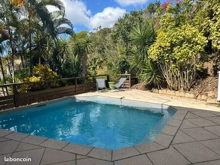 maison meublée avec piscine au lotissement la wallon ii  proche golf des trois-îlets