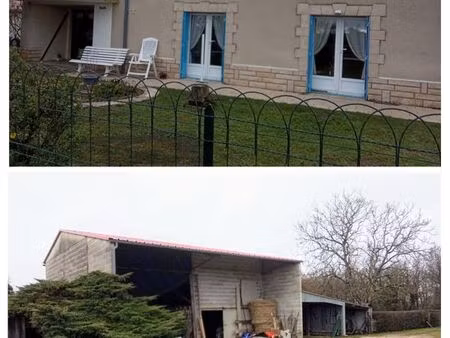maison avec 1 étage et dépendances à vilhonneur 16220 assainissement neuf  adaptés à activ