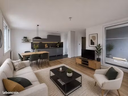 superbe t3/t4 contemporain avec terrasse  exposition sud  cuisine ouverte et parquet chale