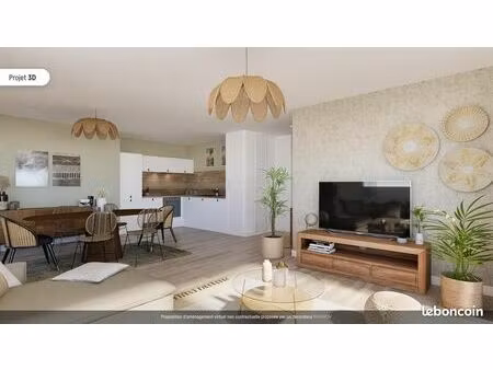 vente | programme neuf appartement | 3p | 2ch | 75.78 m² | les mathes | terrasse